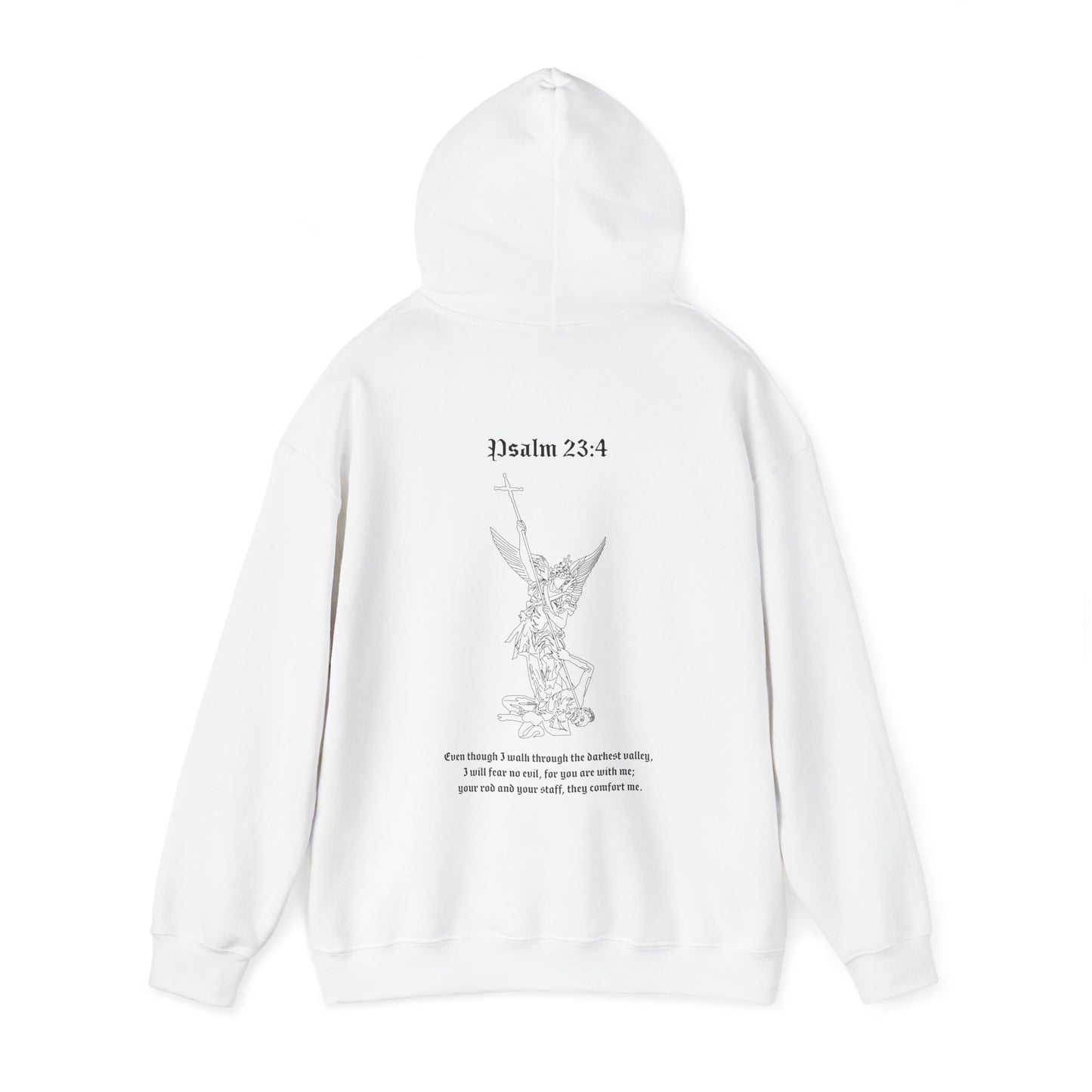 christian archangel hoodie - psalm 23:4