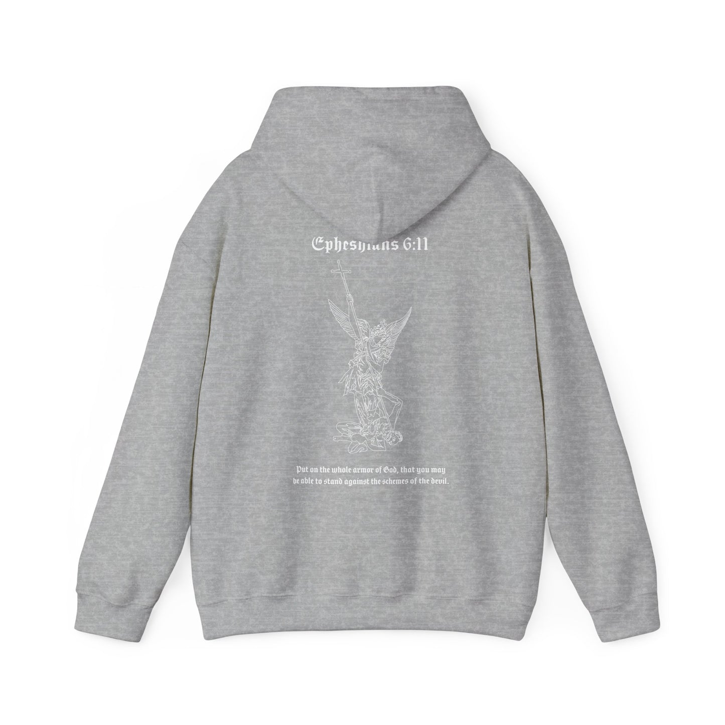 christian hoodie - ephesians 6:11 archangel design