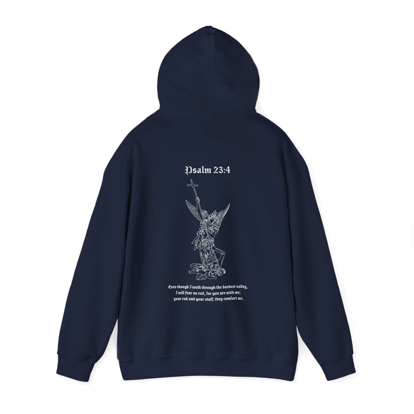 christian archangel hoodie - psalm 23:4