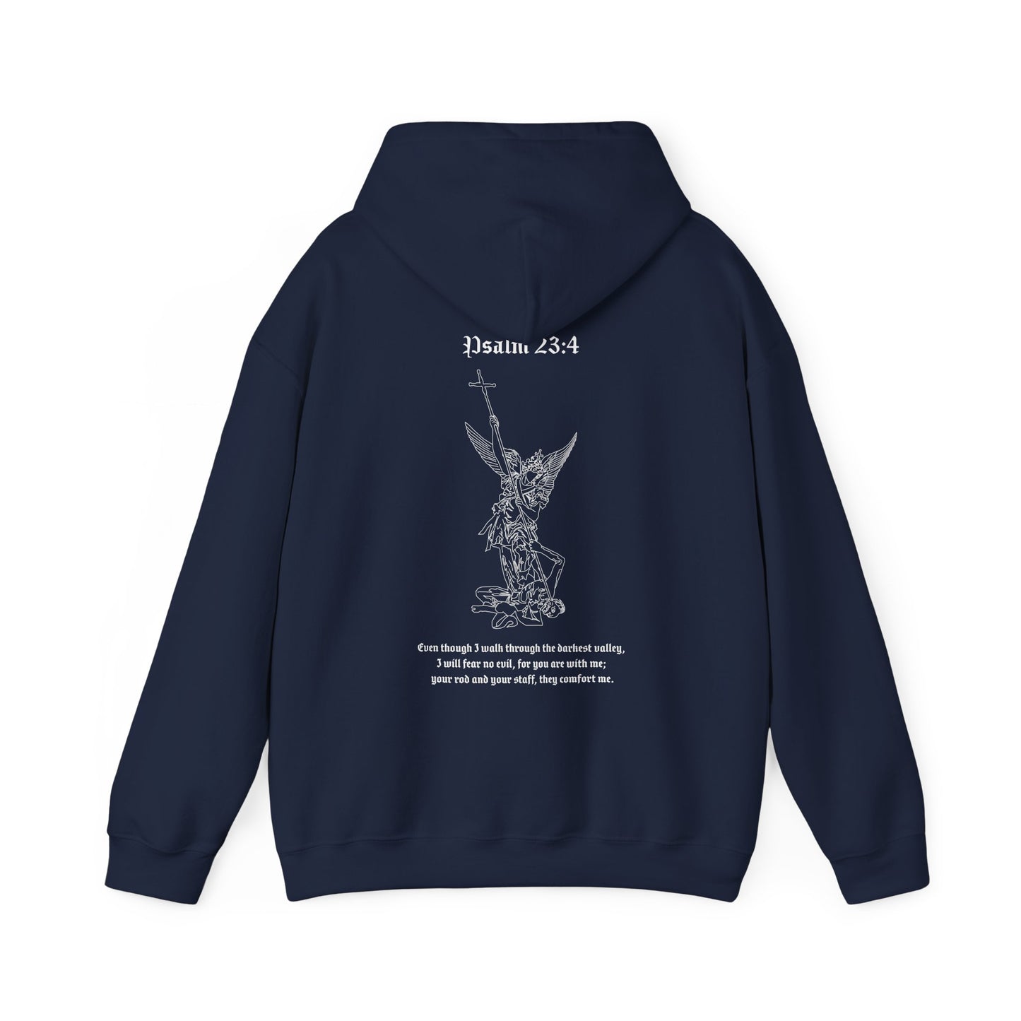 christian archangel hoodie - psalm 23:4