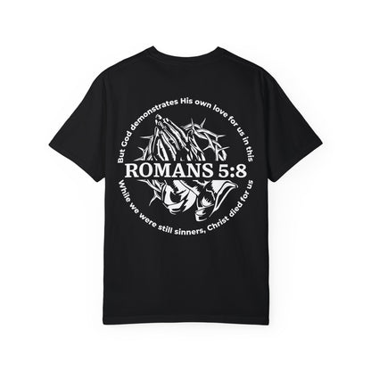 Christian Bible Verse Romans 5:8 T-Shirt