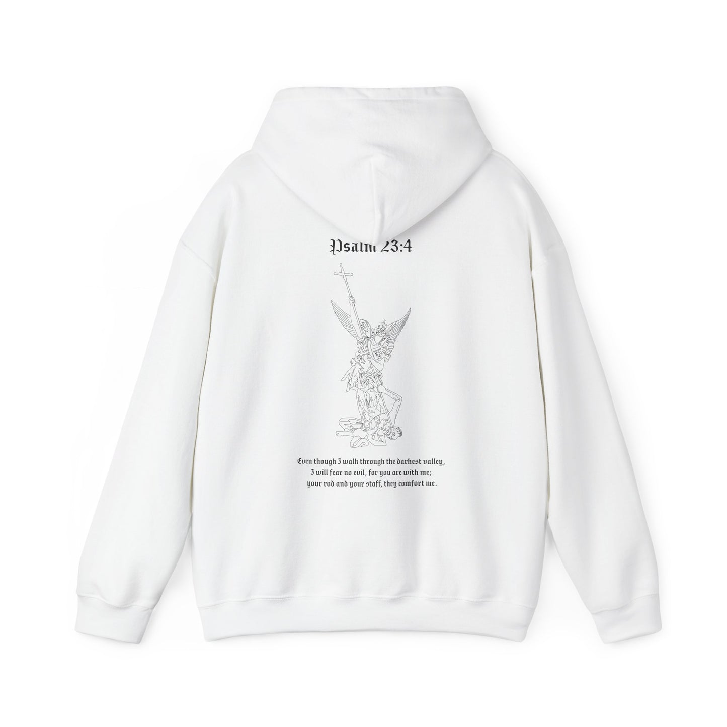 christian archangel hoodie - psalm 23:4