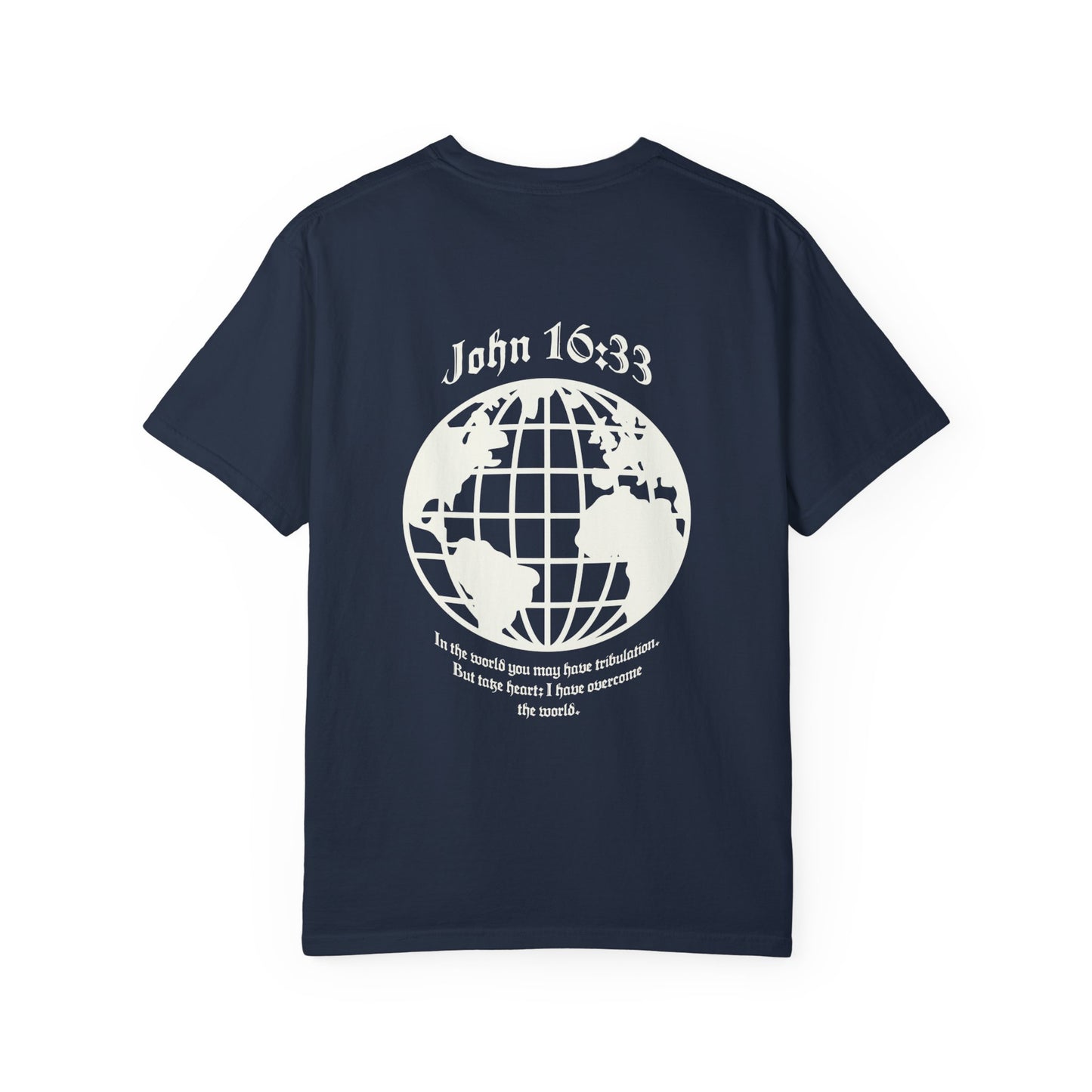 john 16:33 t-shirt – find peace in his promise