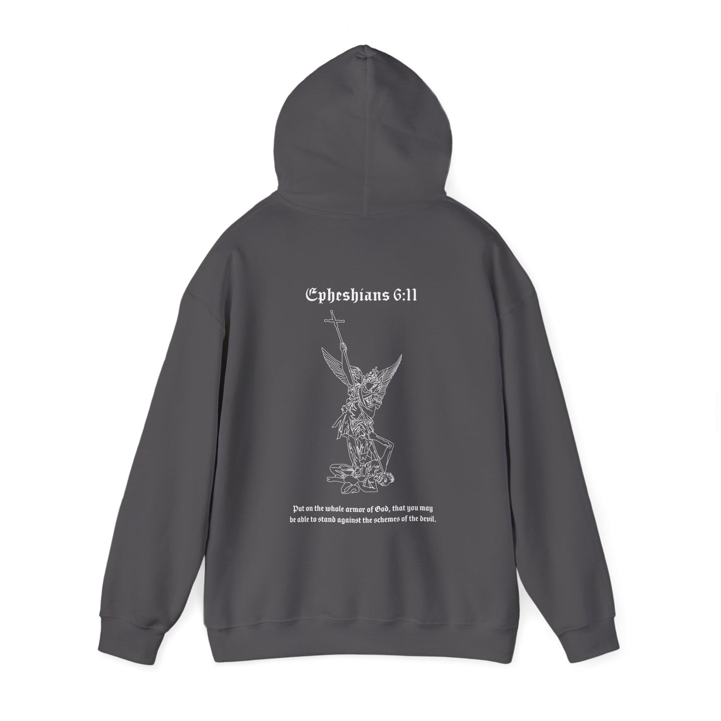 christian hoodie - ephesians 6:11 archangel design