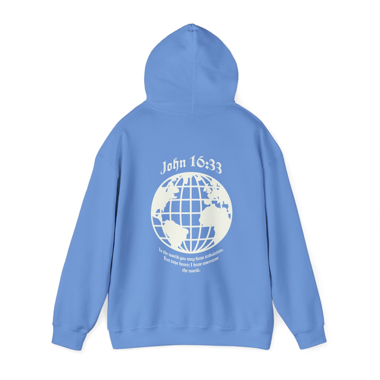 christian hoodie - john 16:33 bible verse