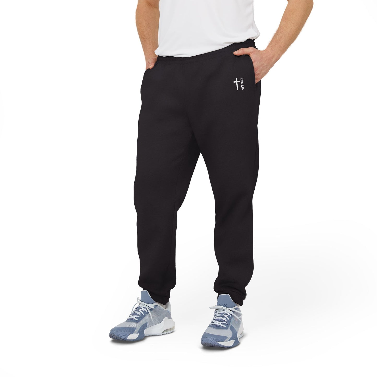 christ fleece joggers john 3:16 - renewed life apparel