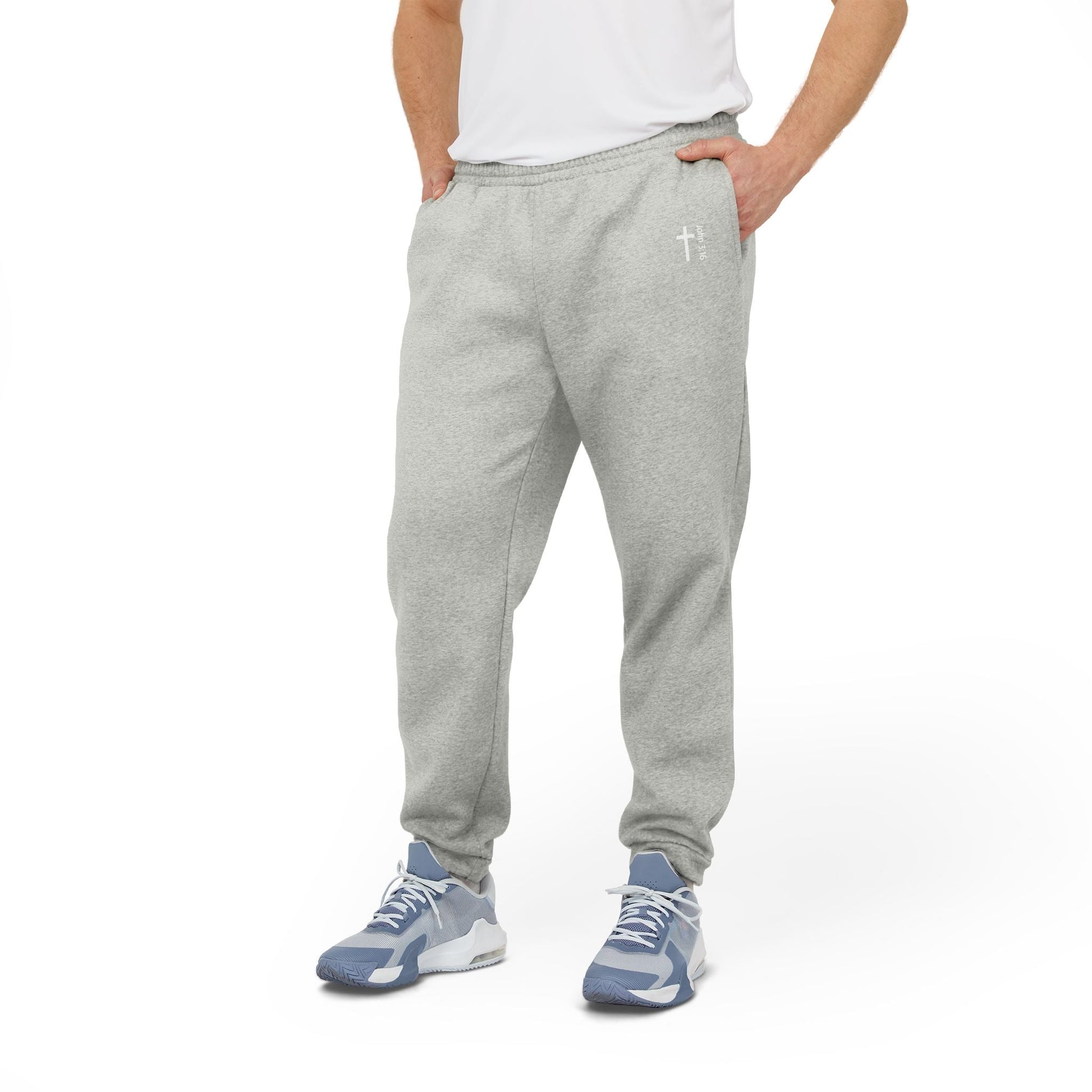 Christ Fleece Joggers John 3:16 - Renewed Life Apparel