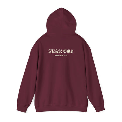 Fear God Hoodie - Revelation 14:7 - Renewed Life Apparel