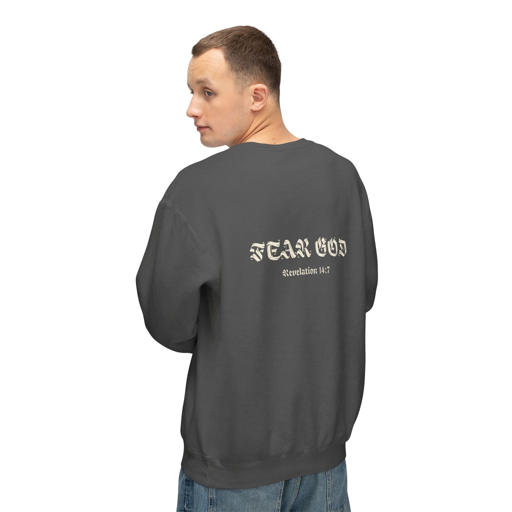 Limited Fear of God Revelation 14:7 Crewneck - Renewed Life Apparel